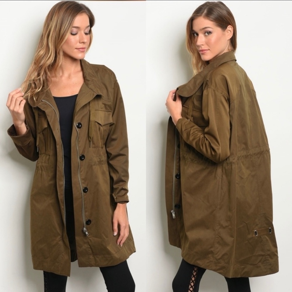 Olive Cargo Jacket! - Picture 6 of 7